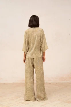 Ada, hope print silk pants
