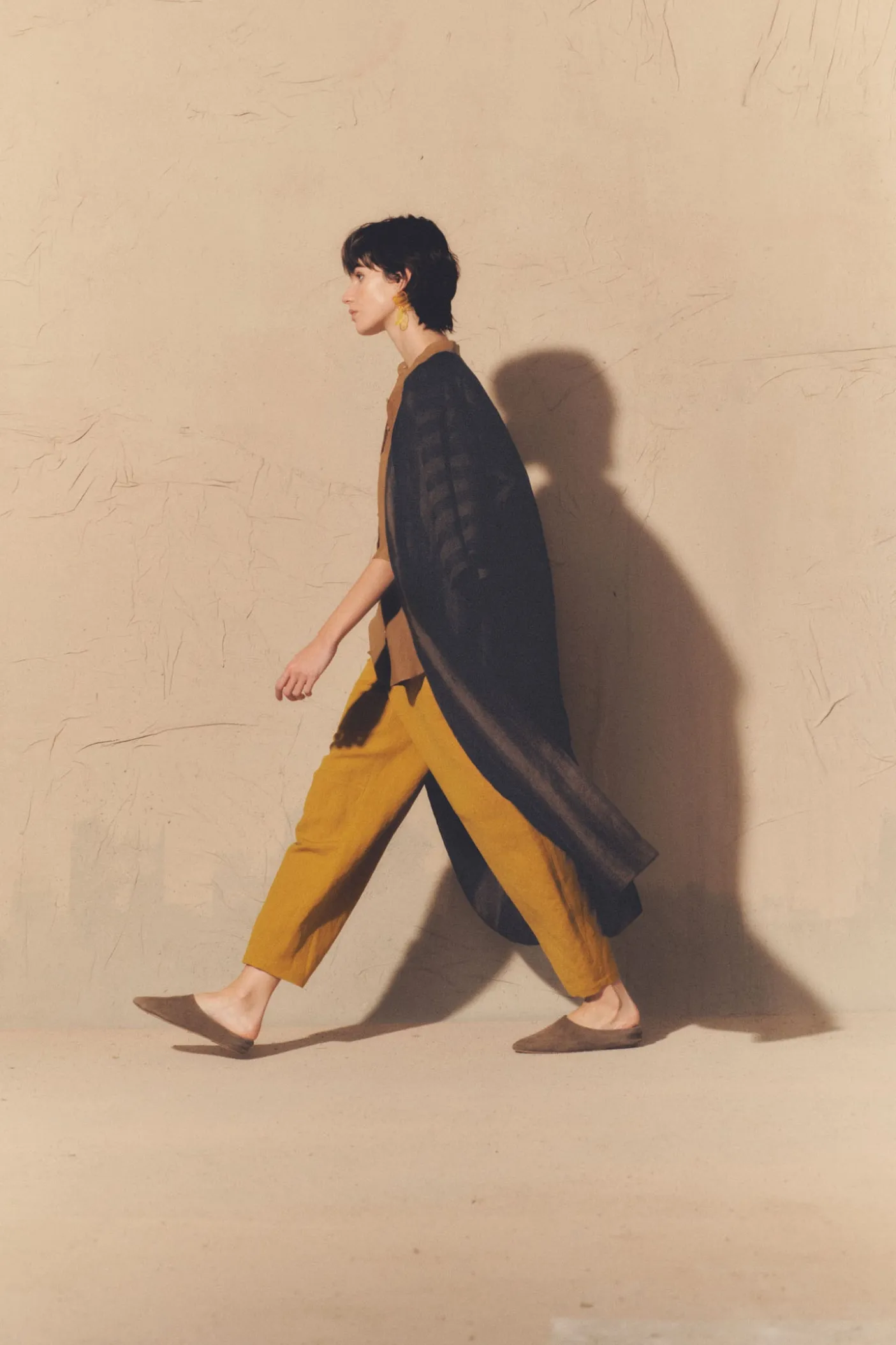 Alex, striped jacquard coat