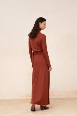 Alice, burgundy leather mule