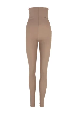 Alice, leggings en cupro stretch cocoa