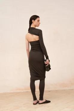 Alice, leggings en cupro stretch grafito