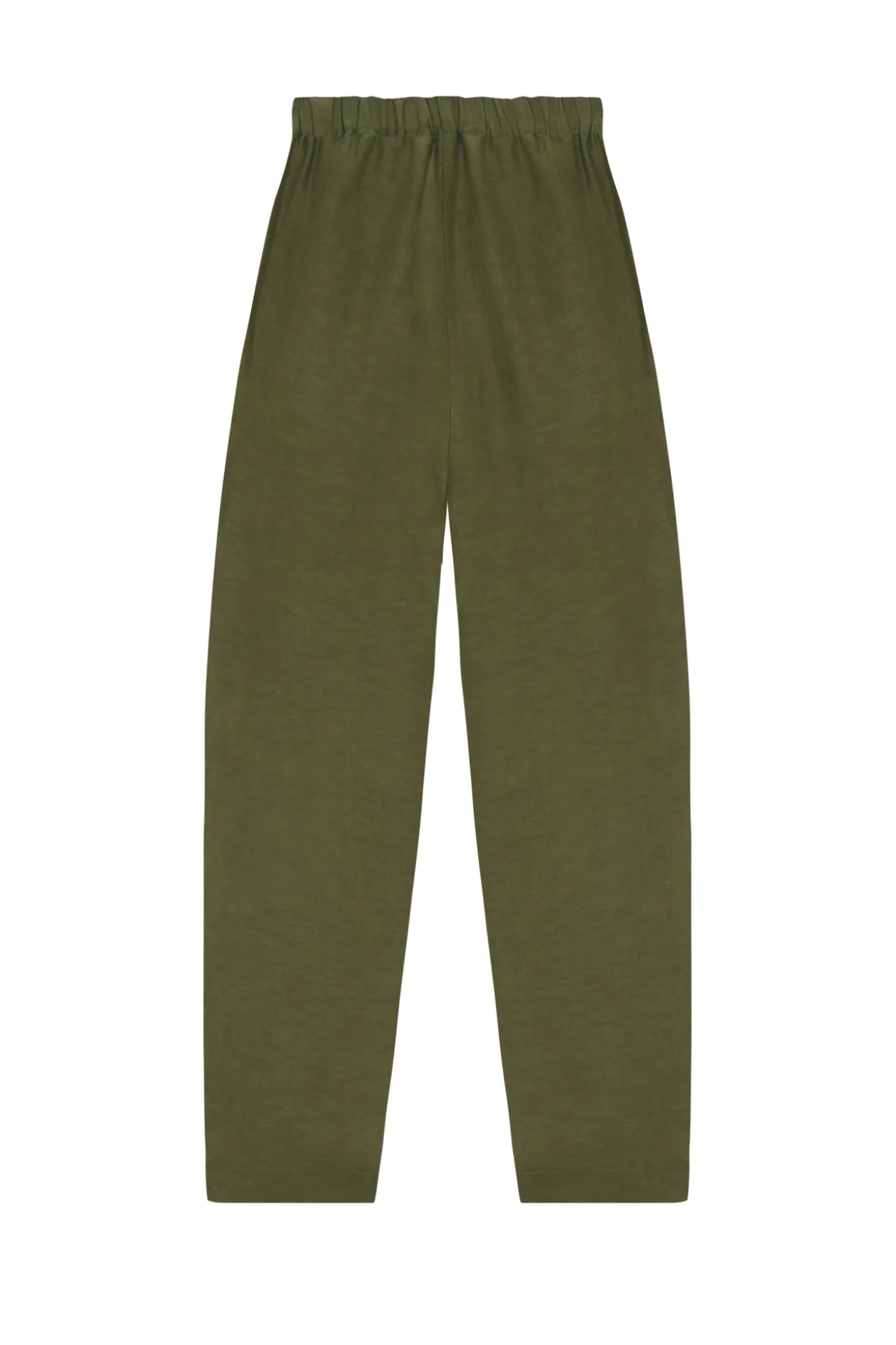 Ama, pantalón en lino y seda verde