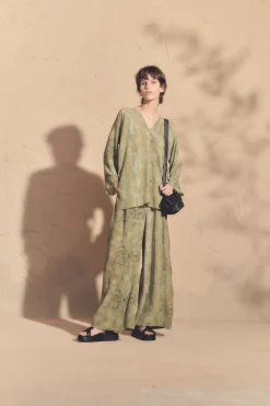 Amina, amantis print silk pants