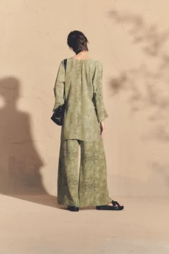 Amina, amantis print silk pants