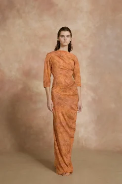 Anja, sora print silk dress