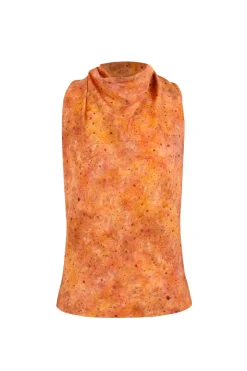 Anja, sora print silk top