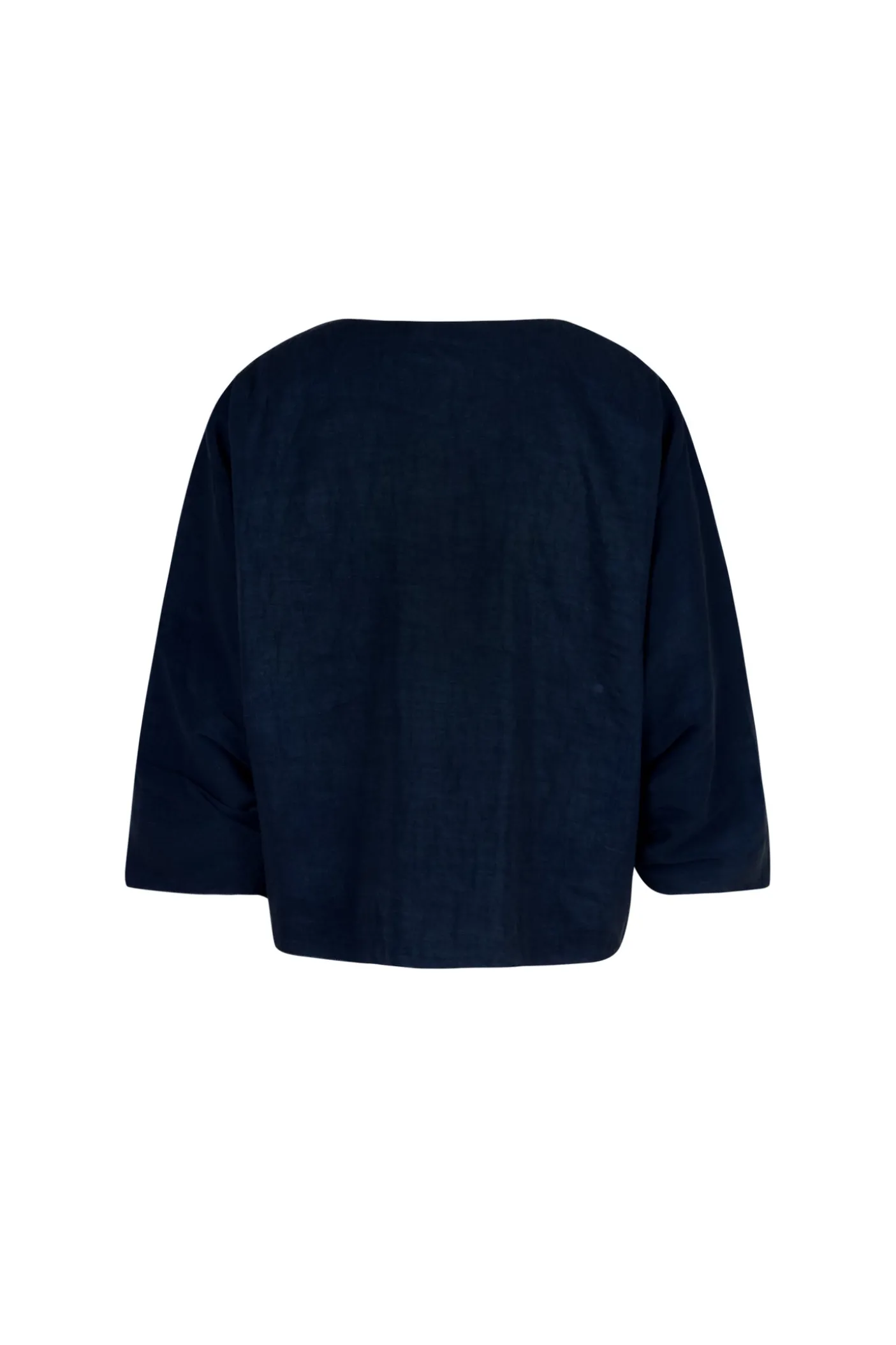 Arco, chaqueta en lino y cupro azul intenso