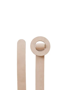 Aro L, cinturón grueso en ante beige