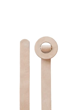 Aro S, cinturón fino en ante beige