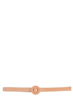 Aro S, thin belt in peach leather