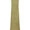 Aura, pistachio silk bambula camisole dress