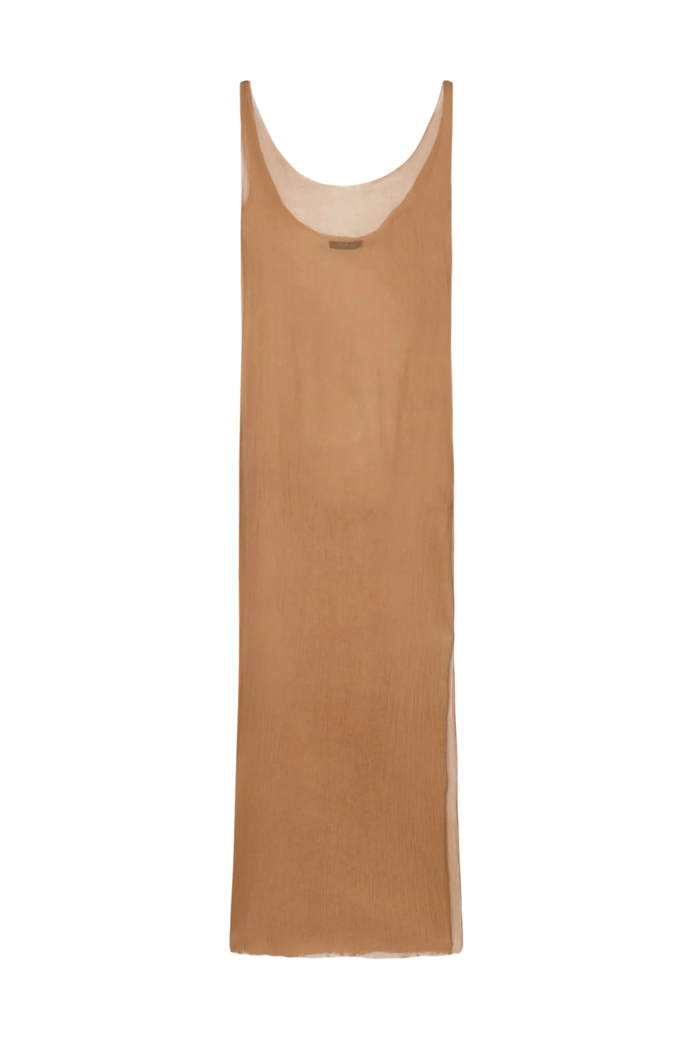Aura, top de tirantes en seda bronce