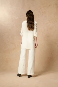 Bambina, ivory linen pants