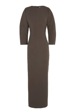 Bawa, brown fitted dress