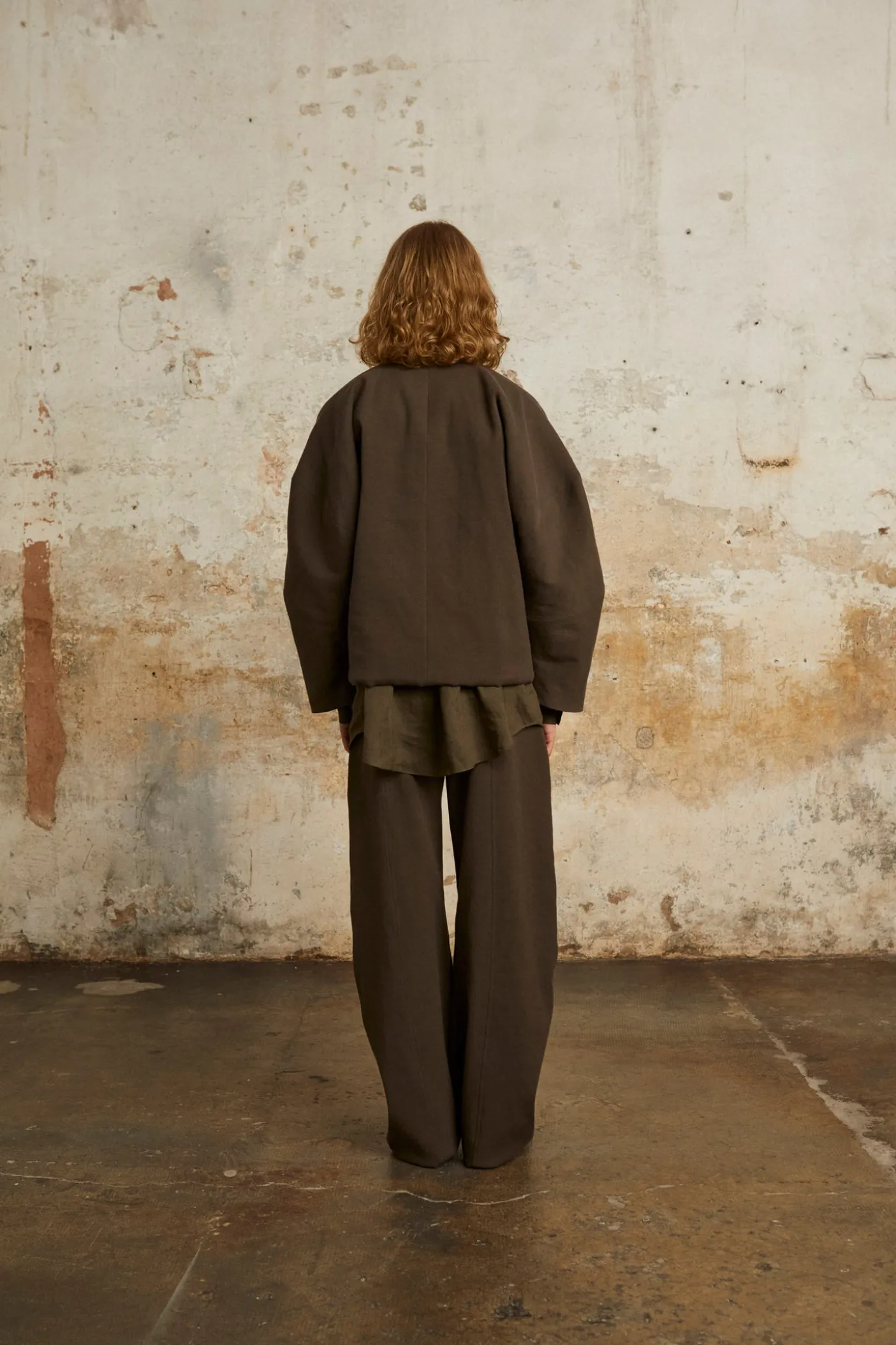 Bawa, pantalon de talle alto marron