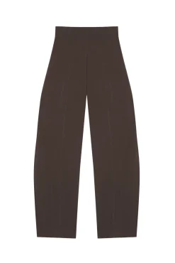Bawa, pantalon de talle alto marron