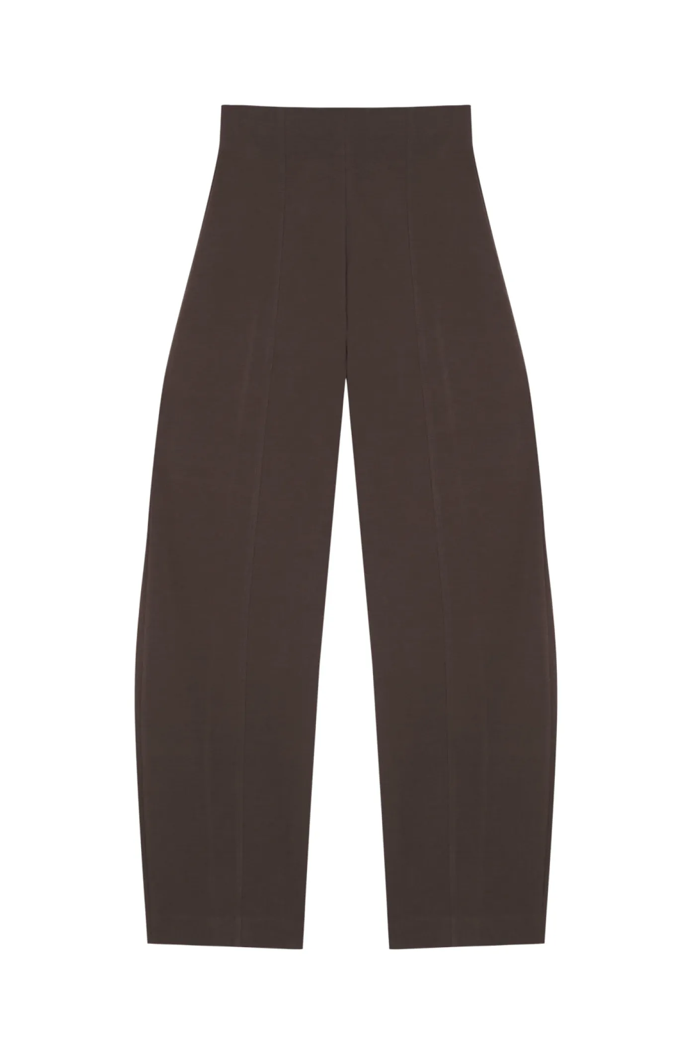 Bawa, pantalon de talle alto marron