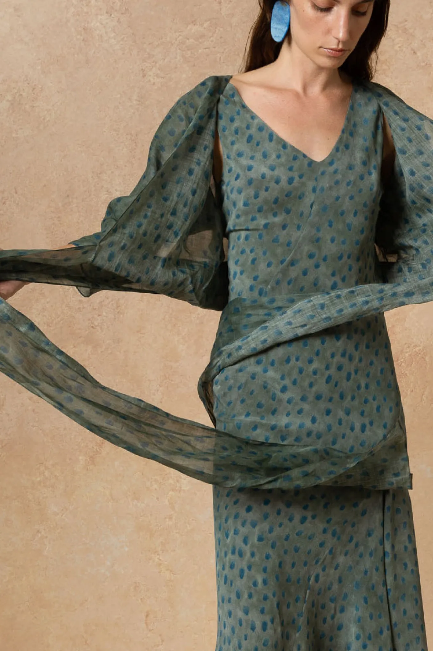 Blues, top en ramio ciro print