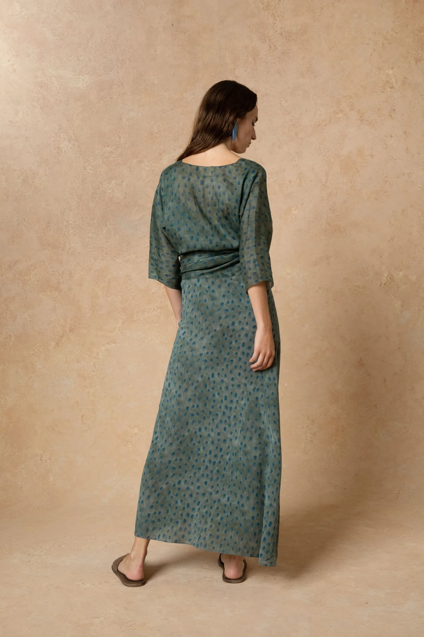 Blues, top en ramio ciro print