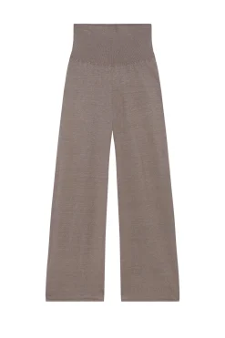 Botanica, pantalón en punto de lino visón
