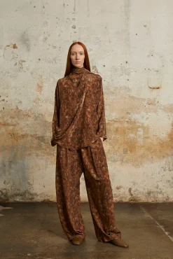 Braque, cube print silk pants