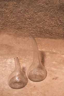 Calabaza, grey blown glass vase