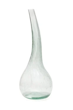 Calabaza, jarrón de vidrio soplado verde