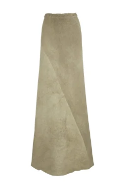 Cali, fade green linen skirt