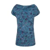 Camaron, isla print stretch silk top