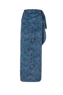 Camaron, isla print stretch silk skirt