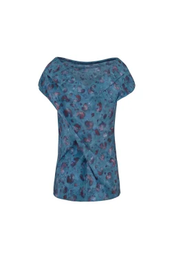 Camaron, isla print stretch silk top
