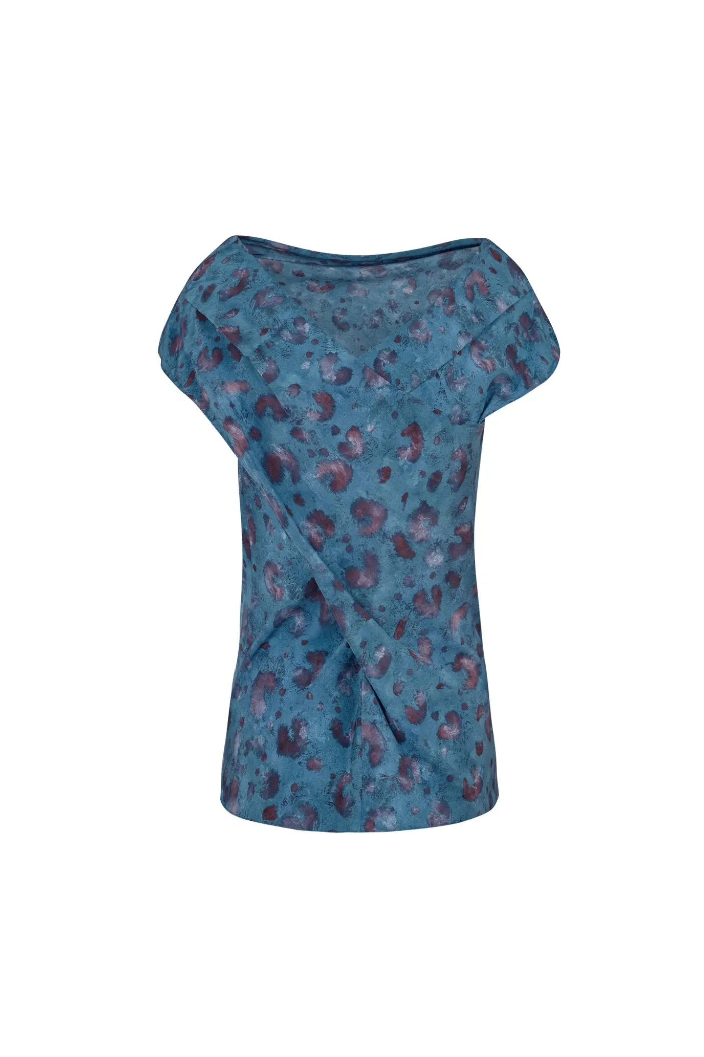 Camaron, isla print stretch silk top
