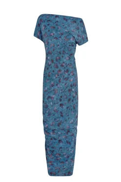 Camaron, vestido en seda stretch isla print