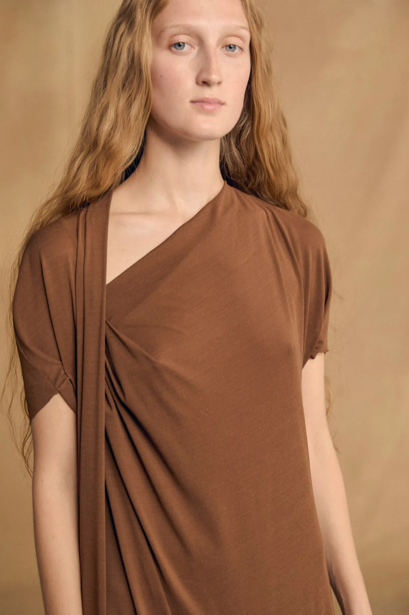 Canela, cinnamon wrap dress
