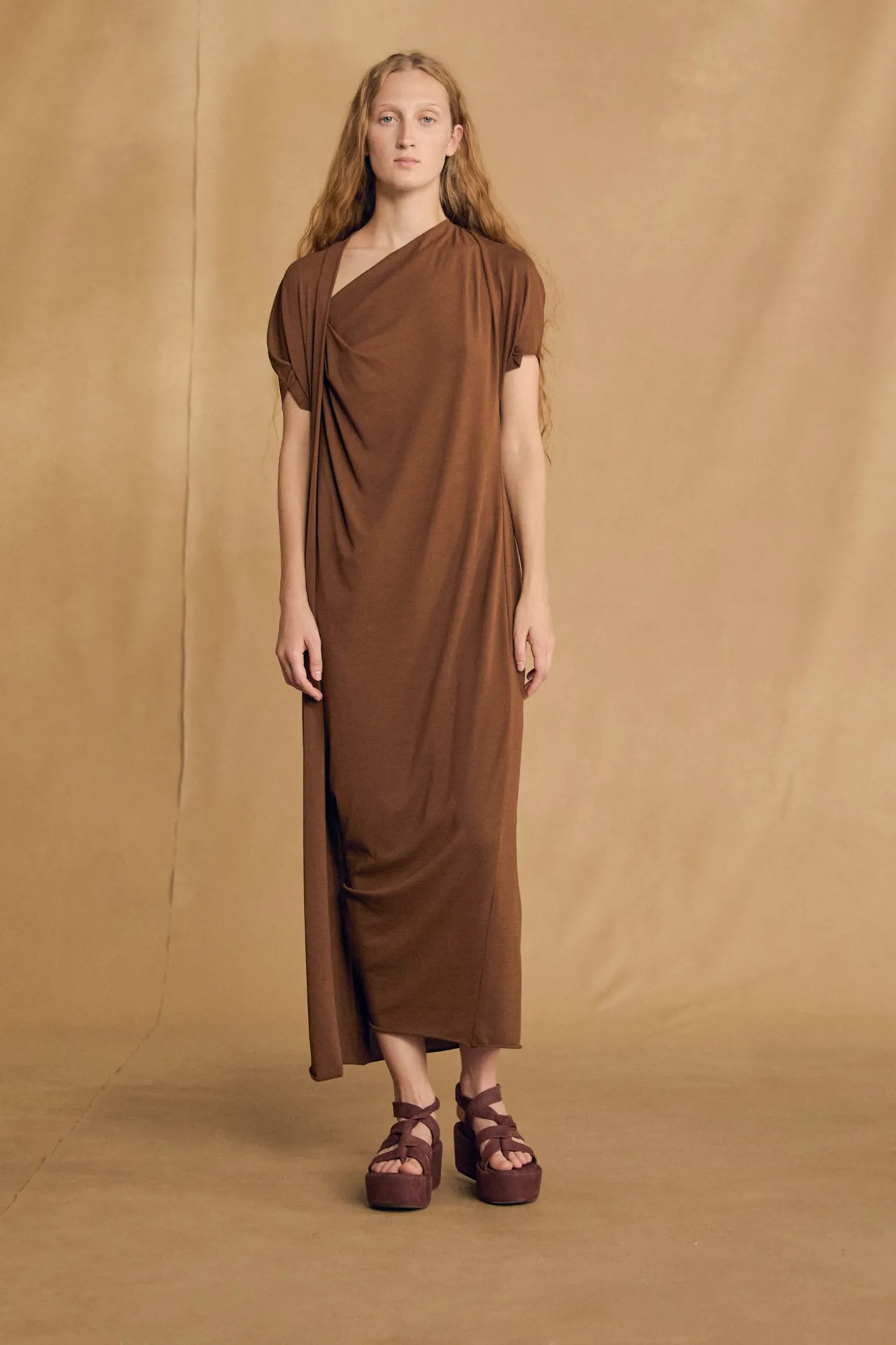 Canela, cinnamon wrap dress