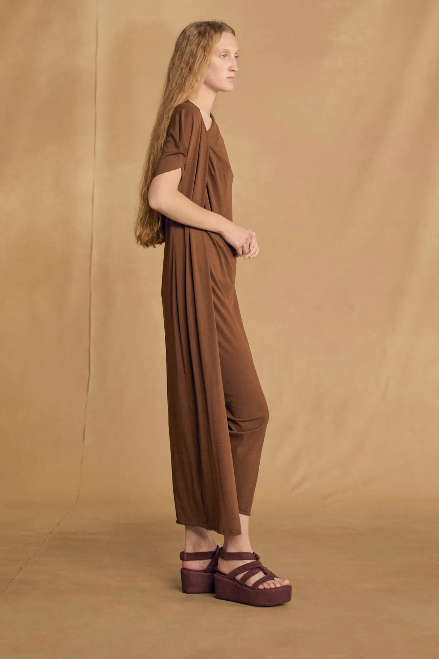 Canela, cinnamon wrap dress
