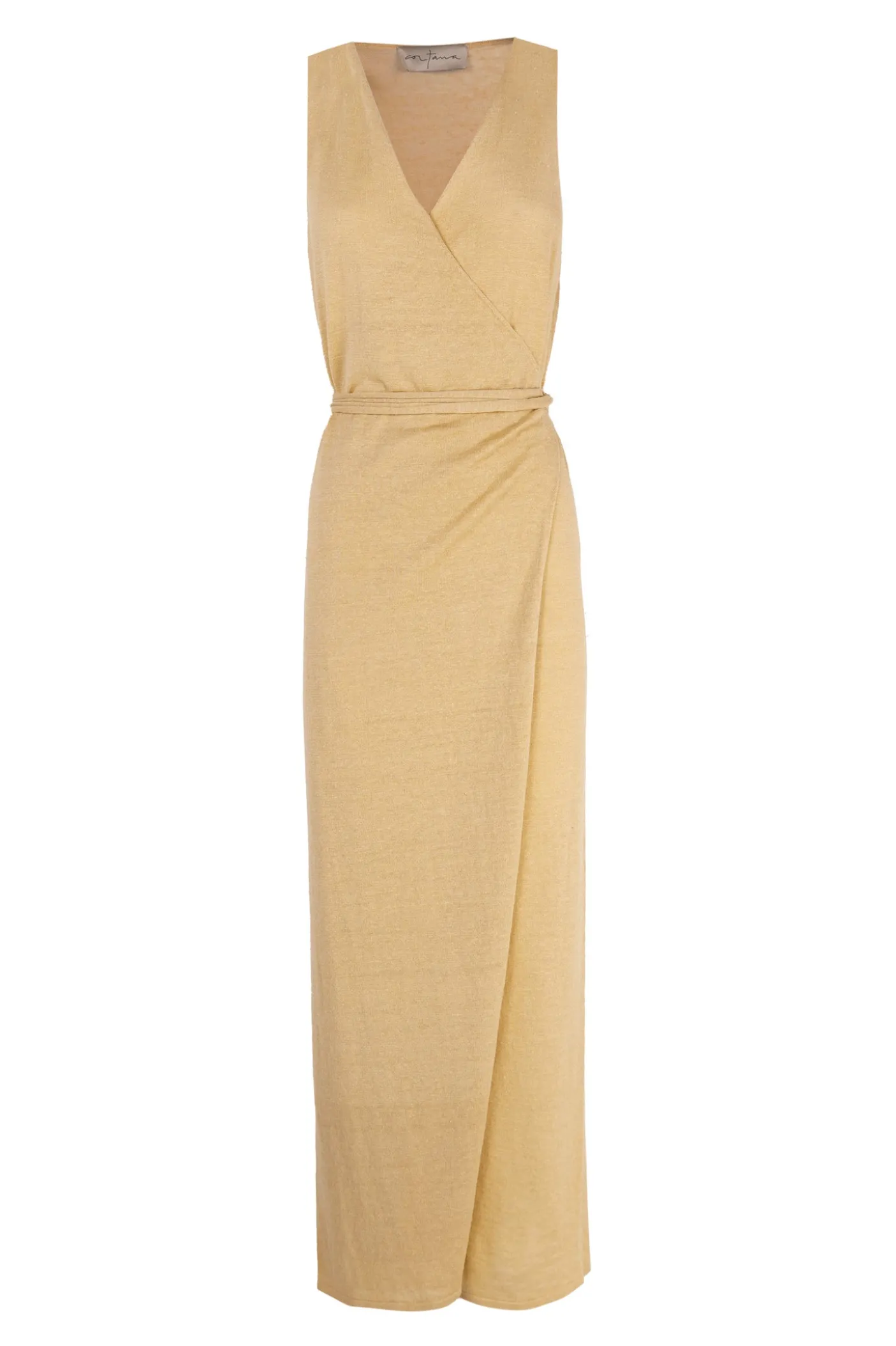 Canton, vestido cruzado de punto vainilla