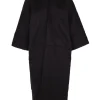 Ciel, long black mohair jacket