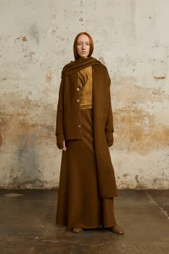 Circ, bufanda de baby alpaca y seda blush