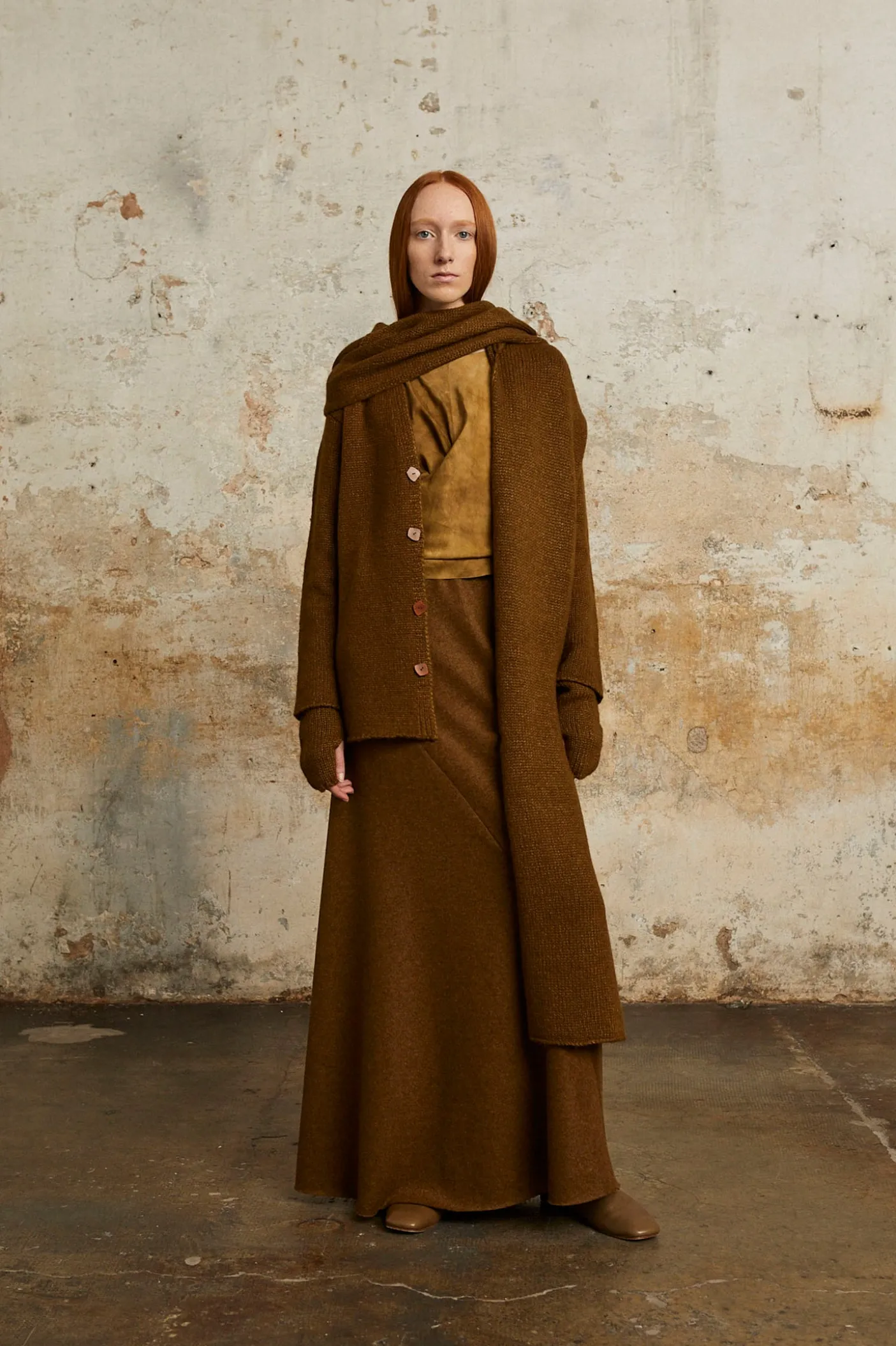 Circ, bufanda de baby alpaca y seda blush