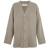 Circ, gray baby alpaca and silk cardigan
