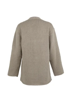 Circ, gray baby alpaca and silk cardigan
