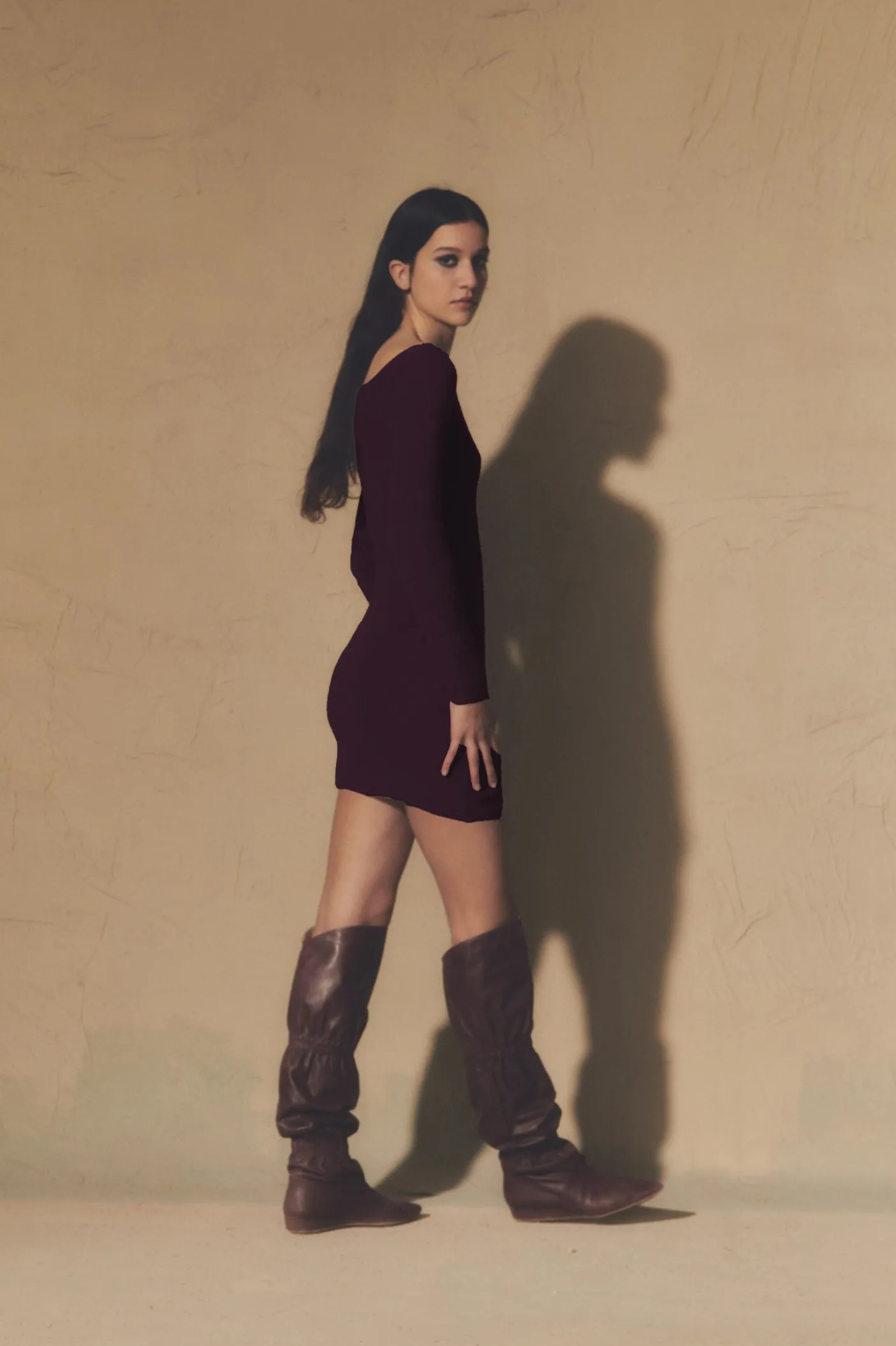 Circe, bota burdeos