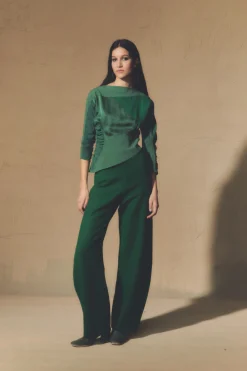 Collage, green patchwork top