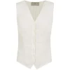 Costa, ivory linen vest