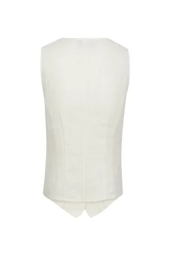 Costa, ivory linen vest
