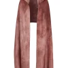 Dali, fade red hooded scarf