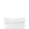 Delhi L, clutch grande en cuero blanco