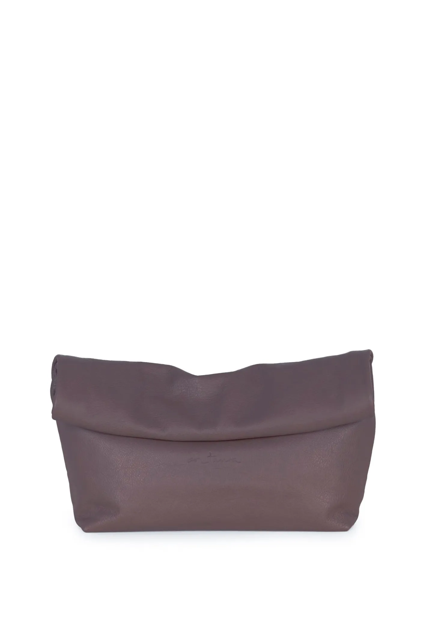 Delhi L, clutch grande en cuero vison