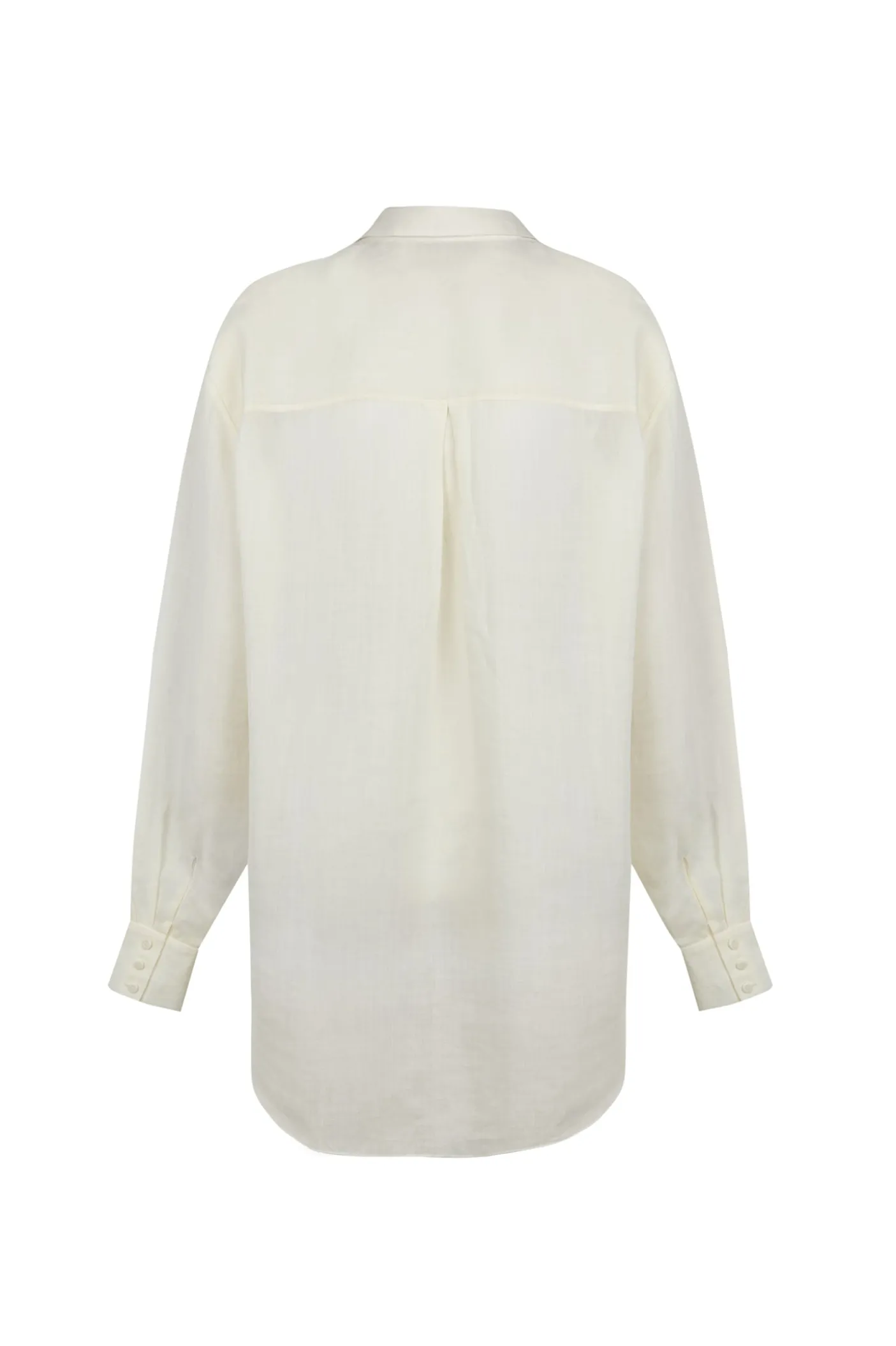 Dennis, camisa oversize de ramio marfil